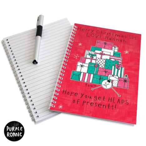 Personalised Purple Ronnie A5 Christmas Notebook £7.99